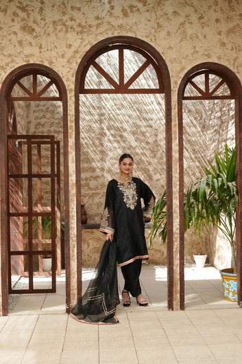 Midnight Black – Riwayat-e-Khas Ready Made  3-Piece ATP-46