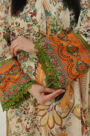 Ivory Bloom Digital Printed 3-Piece Lawn Stitched ATP-57