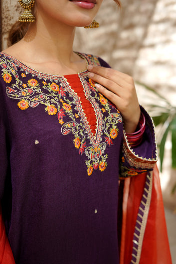 Royal Plum – Riwayat-e-Khas Ready Made 3-Piece ATP-47