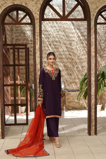Royal Plum – Riwayat-e-Khas Ready Made 3-Piece ATP-47