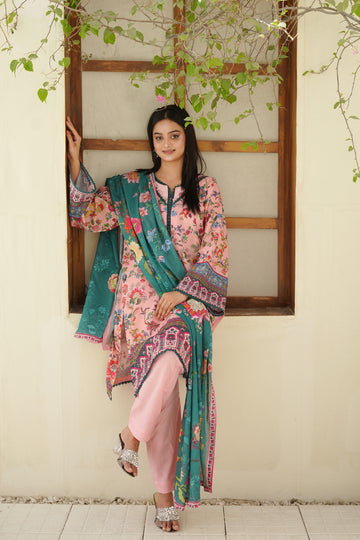 Blush Rose Digital Printed 3-Piece Stitched ATP-56