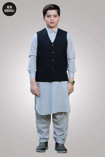 Kids Waist Coat black 008