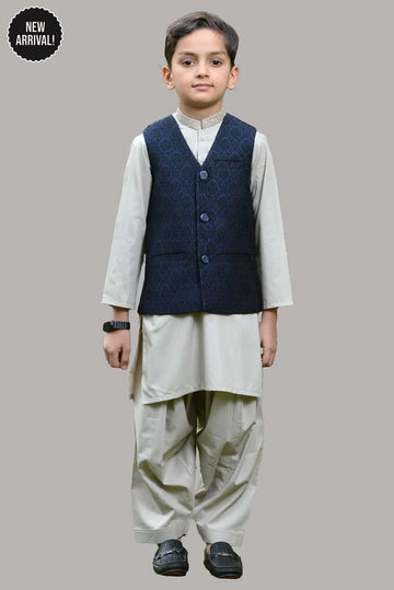 Kids Waist Coat blue 001