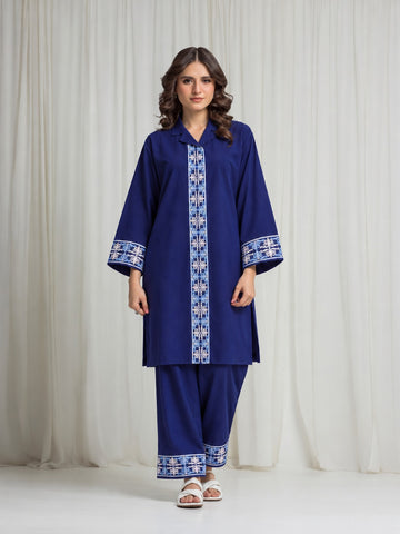 Cobalt Reverie The Soft Edit Collection Embroidered 2 Piece Suit