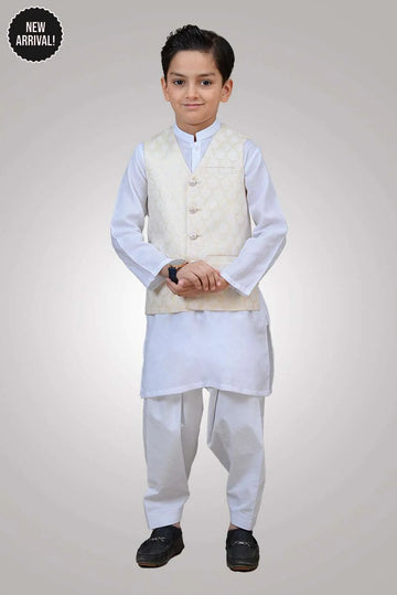 Kids Waist Coat  cream 005