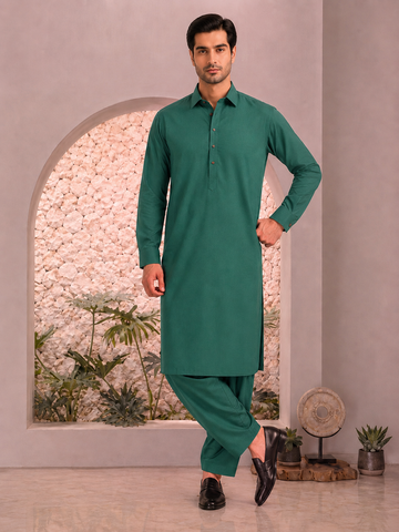 Men's Emerald Green Classic Stitched  MTP-18