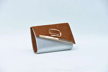 Firdous Clutch bag Brown Velvet