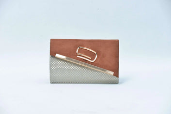 Firdous Clutch bag Brown Velvet