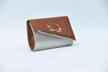 Firdous Clutch bag Brown Velvet