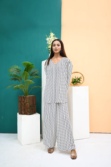 Premium Georgette 2-Piece Co-Ord Set Stitched ATP-18