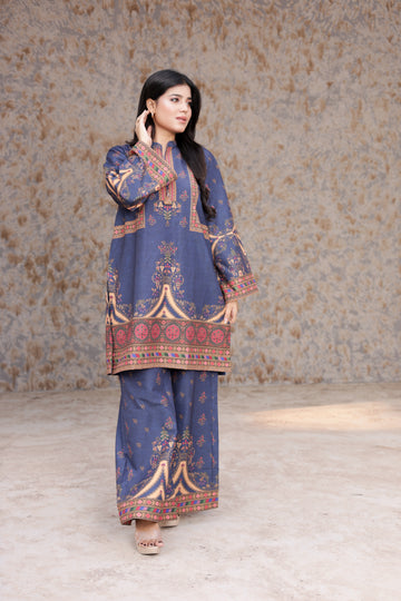 Signature Navy Luxe Printed Kurti