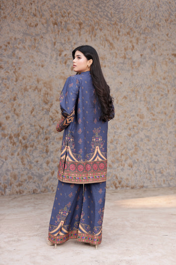 Signature Navy Luxe Printed Kurti