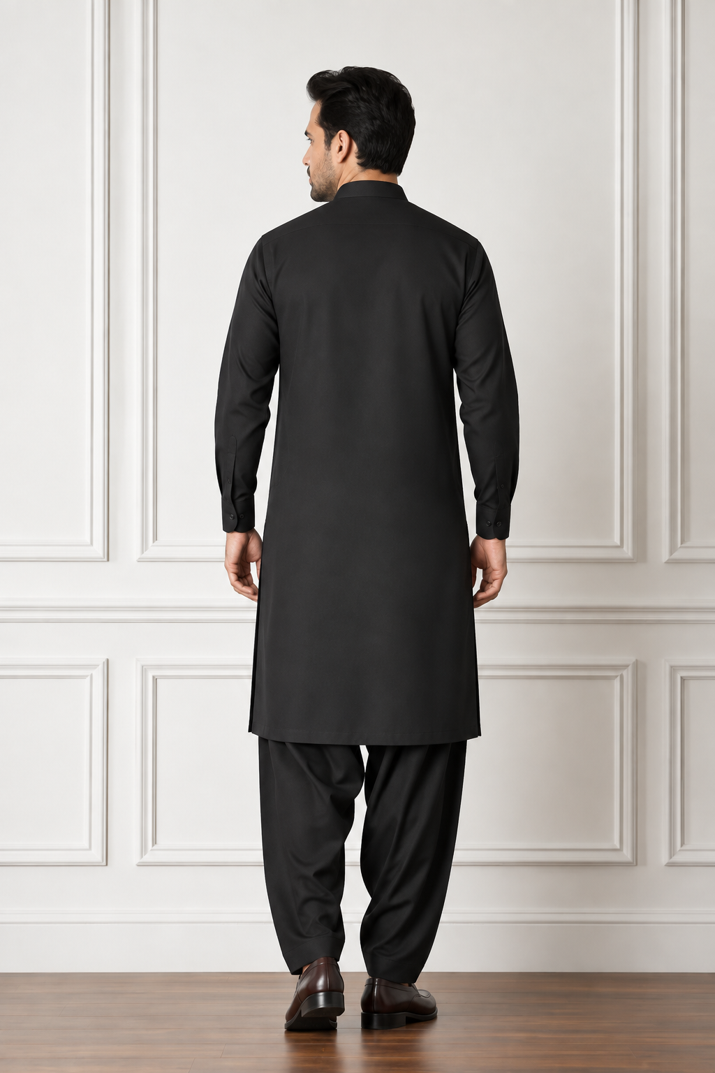 mens black kameez shalwar 