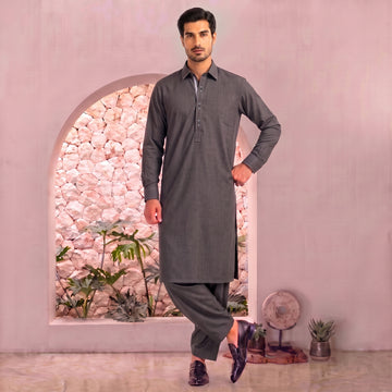 Men's Charcoal Grey Styling Stitched FMTP-27