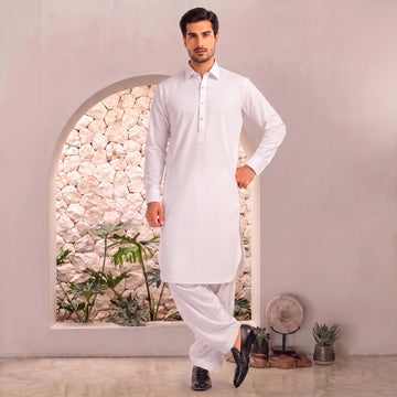 Men's White Premium Stitched  FMTP-34