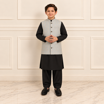 Firdous Kids Stitched Premium Waistcoat